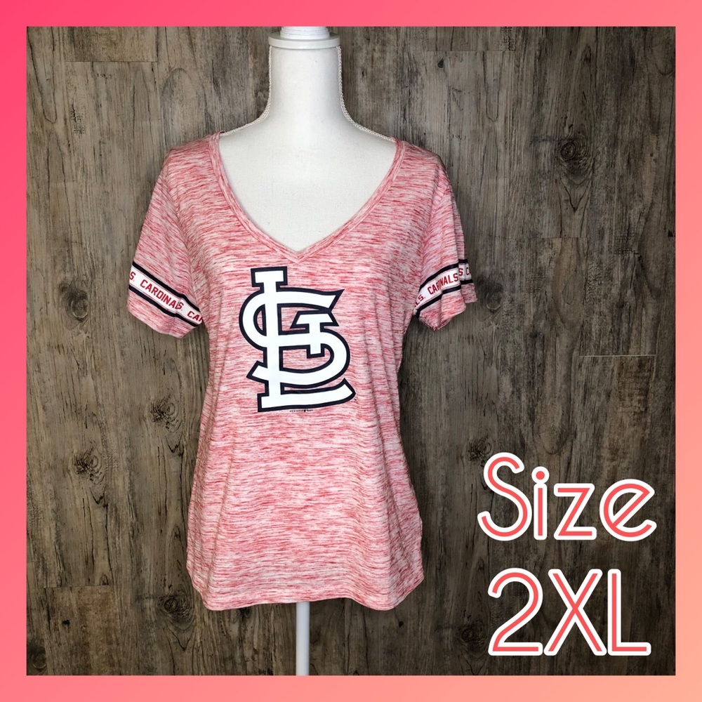 STL baseball Cardinals T-shirt. Plus size